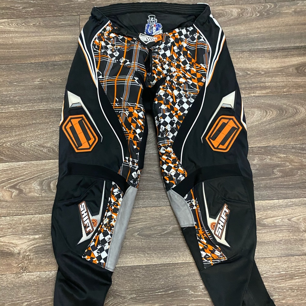 Shift motocross pants Orange checker hip pads sz36